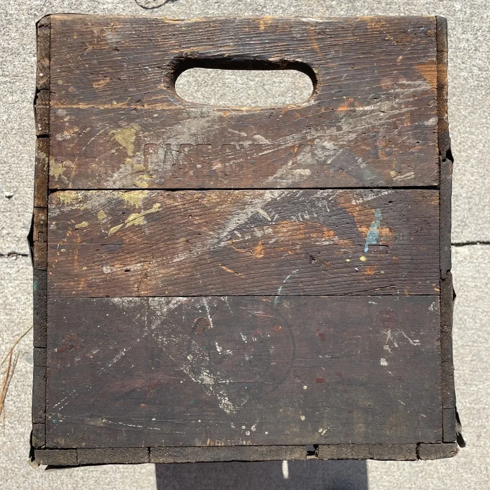 Vintage Grafs Fine‎ Beverages Milwaukee, Wis Wooden Soda Crate Early Grandpa